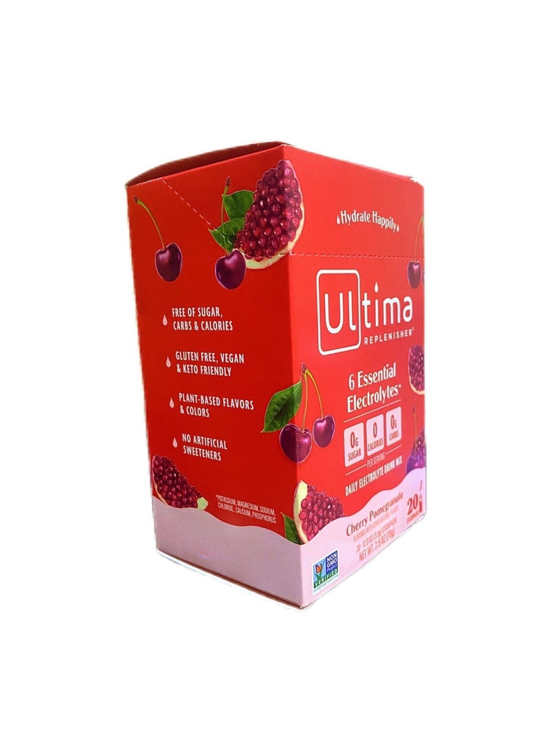 Ultima Replenisher Ultima Replenisher 6 Essential Electrolytes Mix Cherry Pomegranate 20 Stickpacks - Image 2
