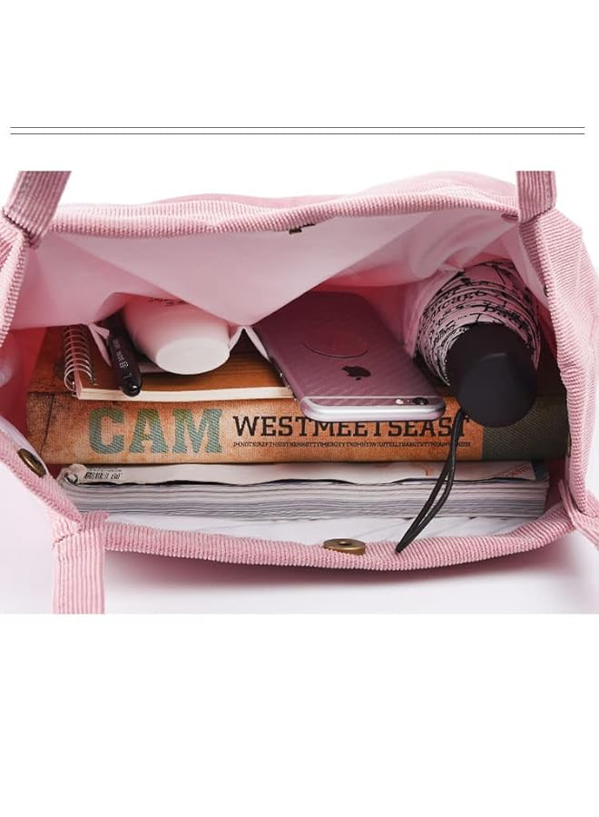 Jijie Corduroy Tote Bag for Women shoulder bag tote bag 40 * 12 * 40cm - Image 3