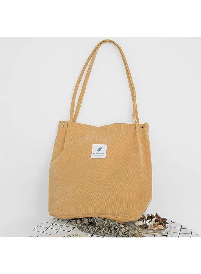 Jijie Corduroy Tote Bag for Women shoulder bag tote bag 40 * 12 * 40cm - Image 5
