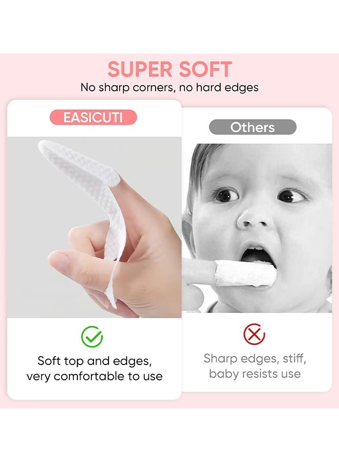 usbettas Finger Tooth Brushing Tongue Cleaner Baby Toothbrush 6 To 12 Months Finger Tooth Brushing Dry Wipes For Baby Wipes Toddles 32Pcs Infant Toothbrush Mouth Cleaner For 0-36 Month, Newborn Oral Care - Image 2