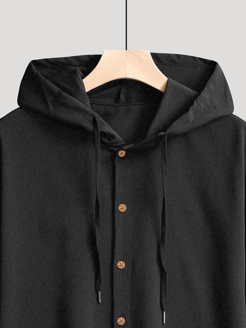Noble Monk Men's Relax Fit Hooded Shirt || Casual Wear for Men || Full Sleeve Shirts || Stylish Shirt for Men - Image 3