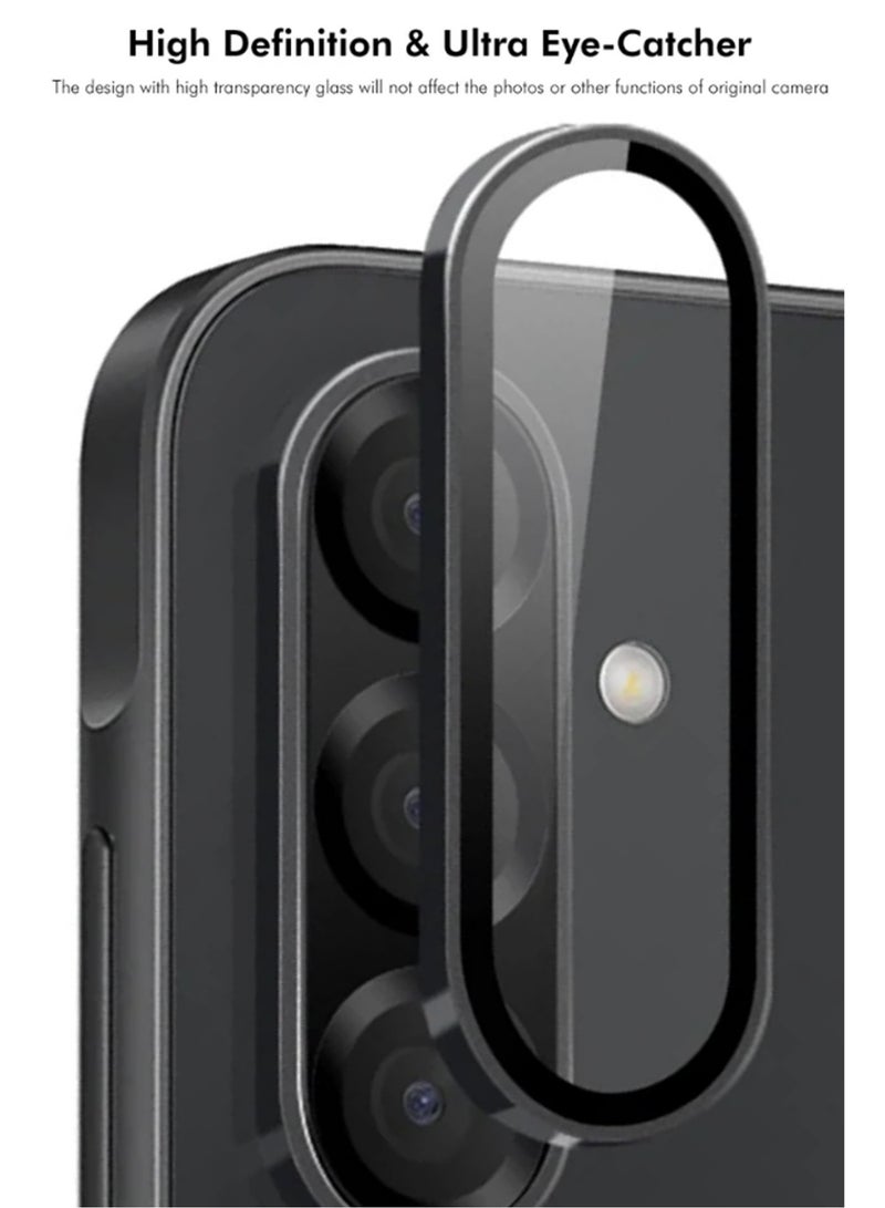 Camera Cover for Samsung Galaxy A56 5G - Camera Lens Protector, Scratch-Resistant HD Clarity Ultra-Thin 9H Tempered Glass with Alloy Metal & Best Camera Protection - Image 2