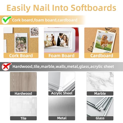 neotidy Gold Push Pins Set, 310 Pcs Decorative Thumb Tacks for Cork Board with Push Pin Hooks & Clips, 5 Styles Office Pushpins Set in Storage Box for Bulletin Board, Maps, Photos, Notes - Image 4