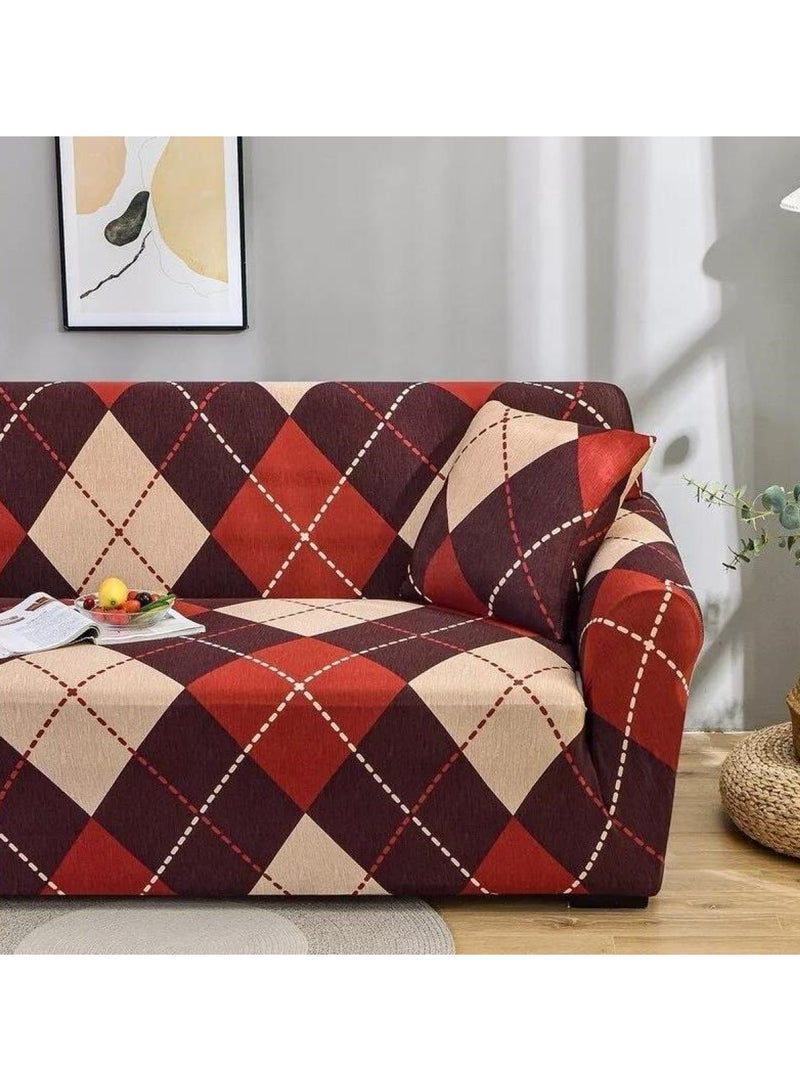 هويتك غطاء أريكة مطاطي مطبوع لمقعد واحد بني ميكس 90×140 سم - Image 2