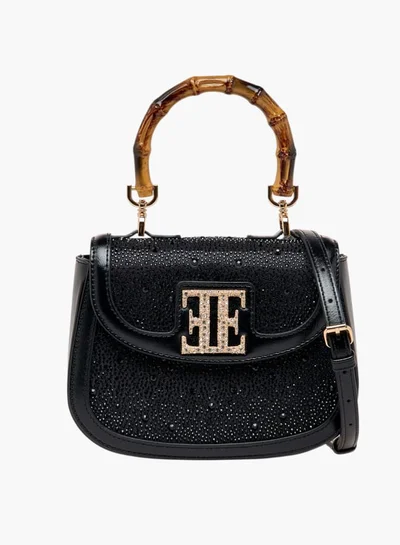 ELLE Women Embellished Satchel Bag with Top Handle and Adjustable Strap
