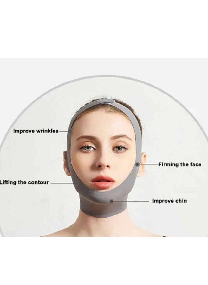 Generic - Double Chin Reducing Corset V Shape Face Slimming Belt Chin Lifting Mask for Women - Image 1