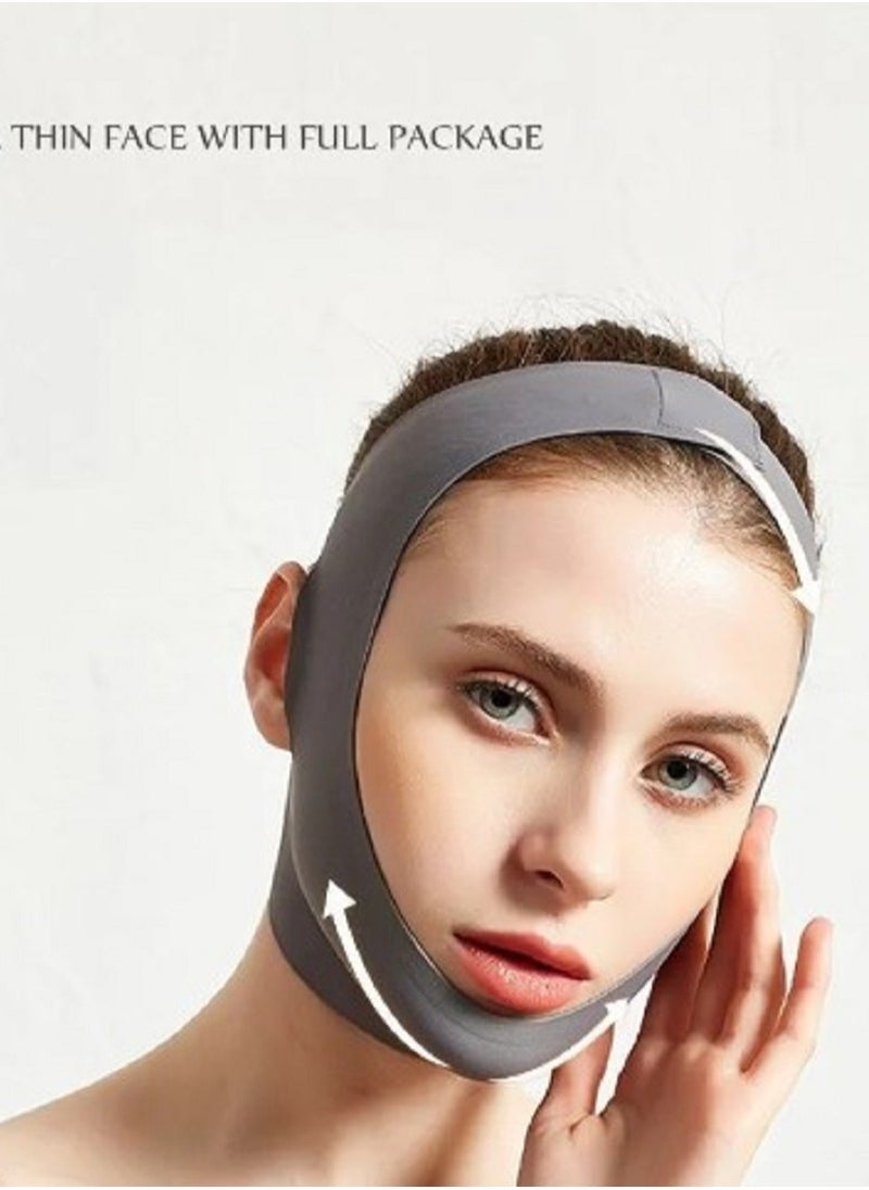 Generic - Double Chin Reducing Corset V Shape Face Slimming Belt Chin Lifting Mask for Women - Image 1