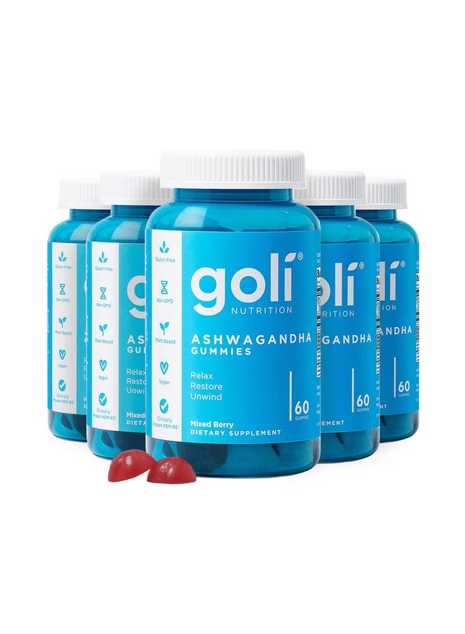 جولي حلوى جولي أشواغاندا وفيتامين د - ٣٠٠ قطعة - توت مشكل، KSM-66، نباتية، خالية من الكائنات المعدلة وراثيًا، خالية من الغلوتين والجيلاتين. استرخِ، استعد، استرخِ، عبوة من ٥ قطع. - Image 1