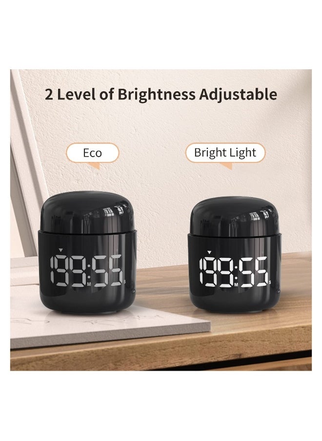 ماركة غير محددة - ساعة توقيت رقمية SYOSI، مؤقت دوار للعد العكسي مع شاشة LED كبيرة وضبط الصوت، مؤقت للطبخ، والوقت في الفصول الدراسية للأطفال والمعلمين. (أسود) - Image 1