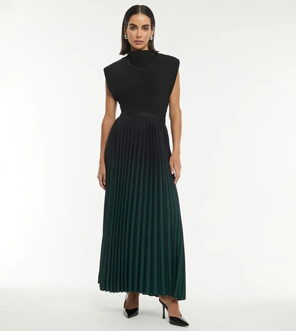 بي سي بي جي BCBG OMBRE PLEATED MAXI SKIRT