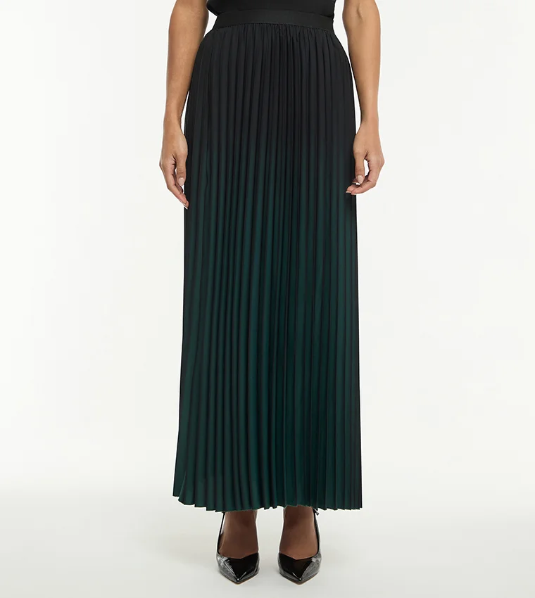 بي سي بي جي BCBG OMBRE PLEATED MAXI SKIRT