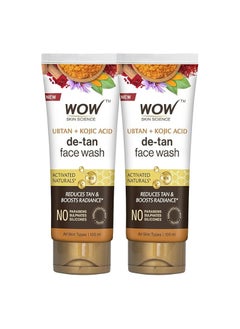WOW Skin Science WOW Skin Science Ubtan Face Wash with Chickpea Flour, Turmeric, Saffron, Almond Extract, Rose Water & Sandalwood Oil - No Sulphate, Parabens, Silicones & Color - Pack of 2 - Net Vol 200mL  - Image 1