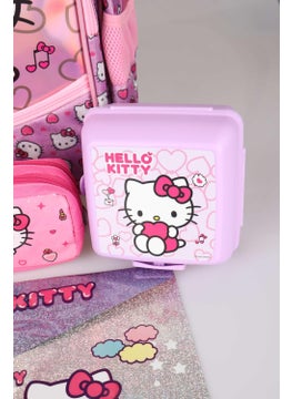 Hello Kitty New Season Licensed 's Sparkling World Special Collection School Bag and Pencil Bag Set, Water Bottle, Lunch Box, Snap File Set  - Image 3