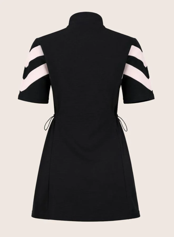 Freehand  Women Fit and Flared Colourblocked Crew Neck Short Sleeve Sweat Dress for Women | Best Price UAE