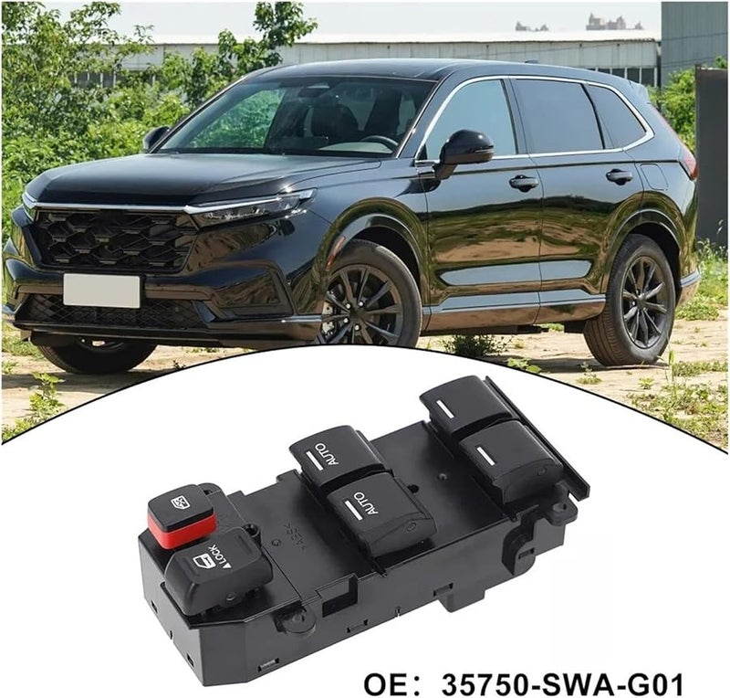 مفتاح النافذة الكهربائية الأمامية اليسرى لهوندا CRV 2008-2011 مع مجموعة أزرار قفل التحكم والرفع - Image 5