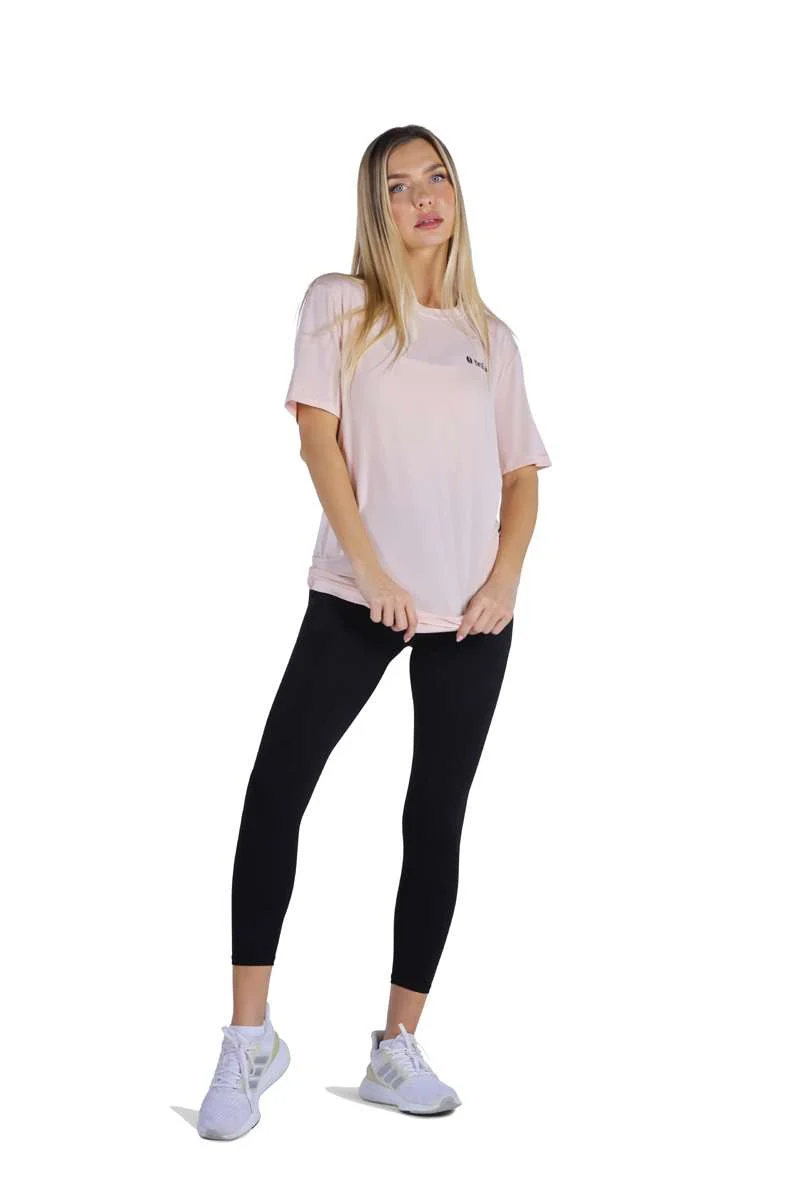 Yeseco  Women’s Pink Round Neck T-Shirt – Ultra-Soft Bamboo Viscose Activewear Top – Sustainable & Stretchable (Only T-Shirt) for Women | Best Price UAE