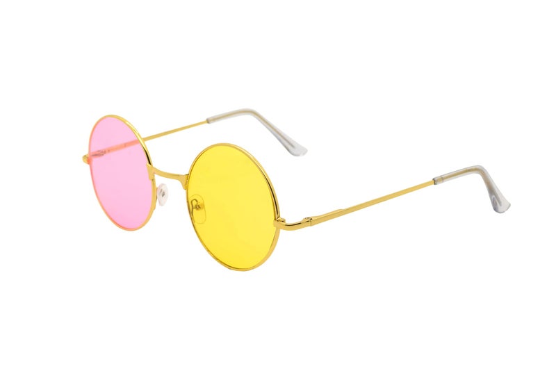 ASVP Shop Spamton Pink & Yellow Round Circle Sunglasses Deltarune Cosplay Halloween Costume Glasses - Image 3