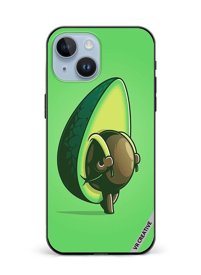 VR CREATIVE Protective Case Cover For Apple iPhone 15 Avocado Design Multicolour - Image 1