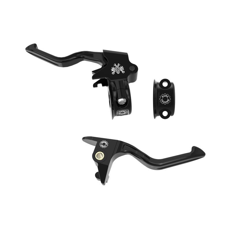 PJMTCUSTOM Easy Pull Clutch and Brake Lever Hand Controls for Harley Davidson 20182024 Softail Black - Image 2
