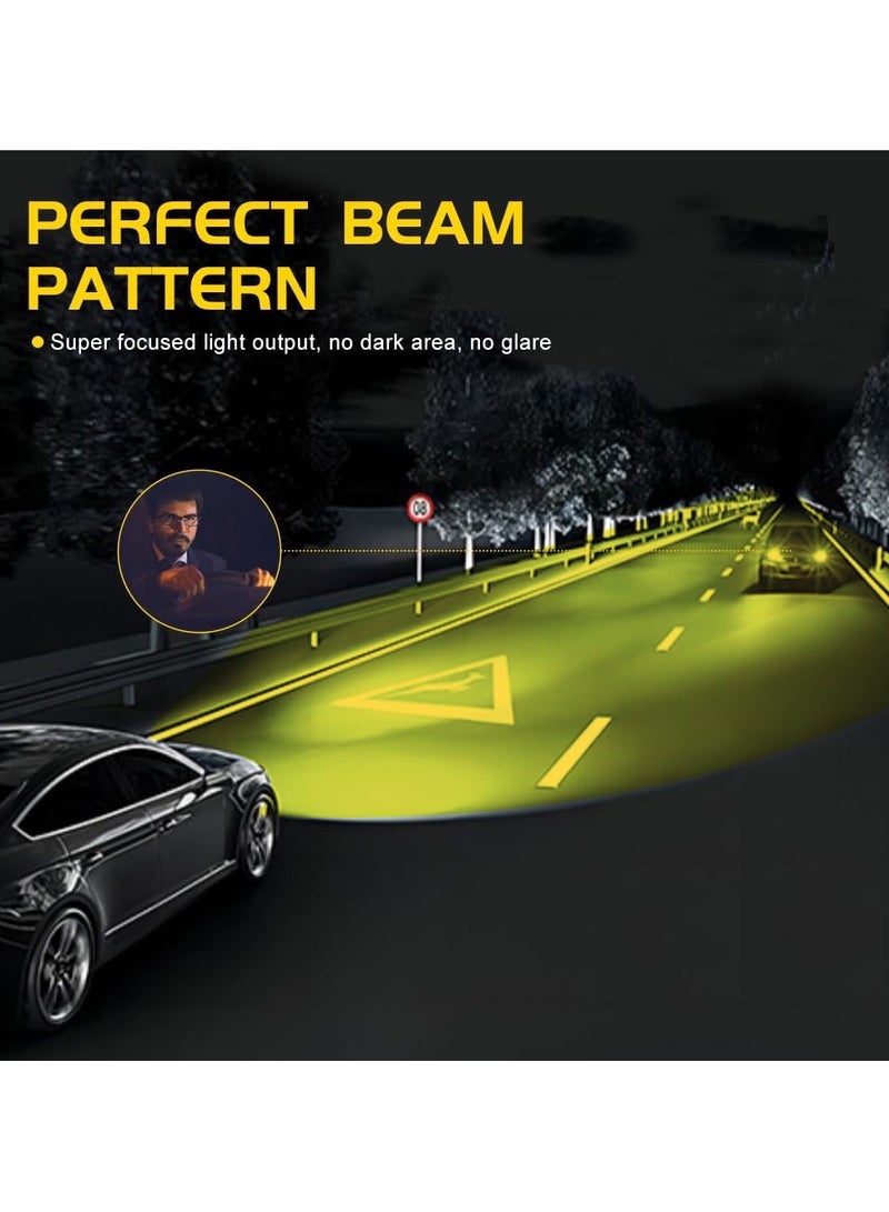 TBS DESIGN T30 Golden LED Headlights 80W Per Bulb with 8000LM 4300K Natural Yellow Color Long-Lasting LED Upgrade Waterproof, Easy Fit Superior Brightness and Safe Night Driving - Image 5