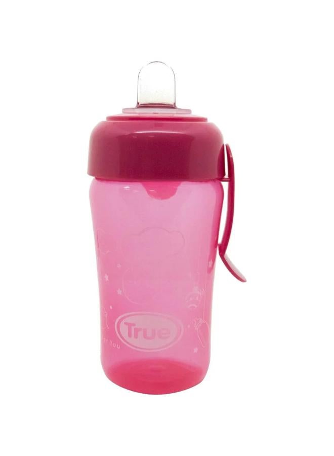 True  Gold  Silicone Straw Cup 300ml – Pink - Image 2