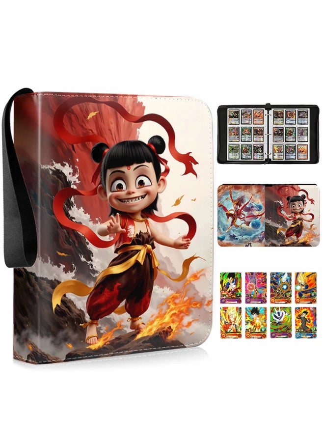Which Card Book Ao Bing 4 9 Gong Ge Collection Book Magic Boy Naohai Surrounding Card Collection Loose-leaf Collection Card Book-Specifications:4-frame Inner Pages (50 Sheets)-Color:9 Grids, 50 Pages (900 Card Slots)