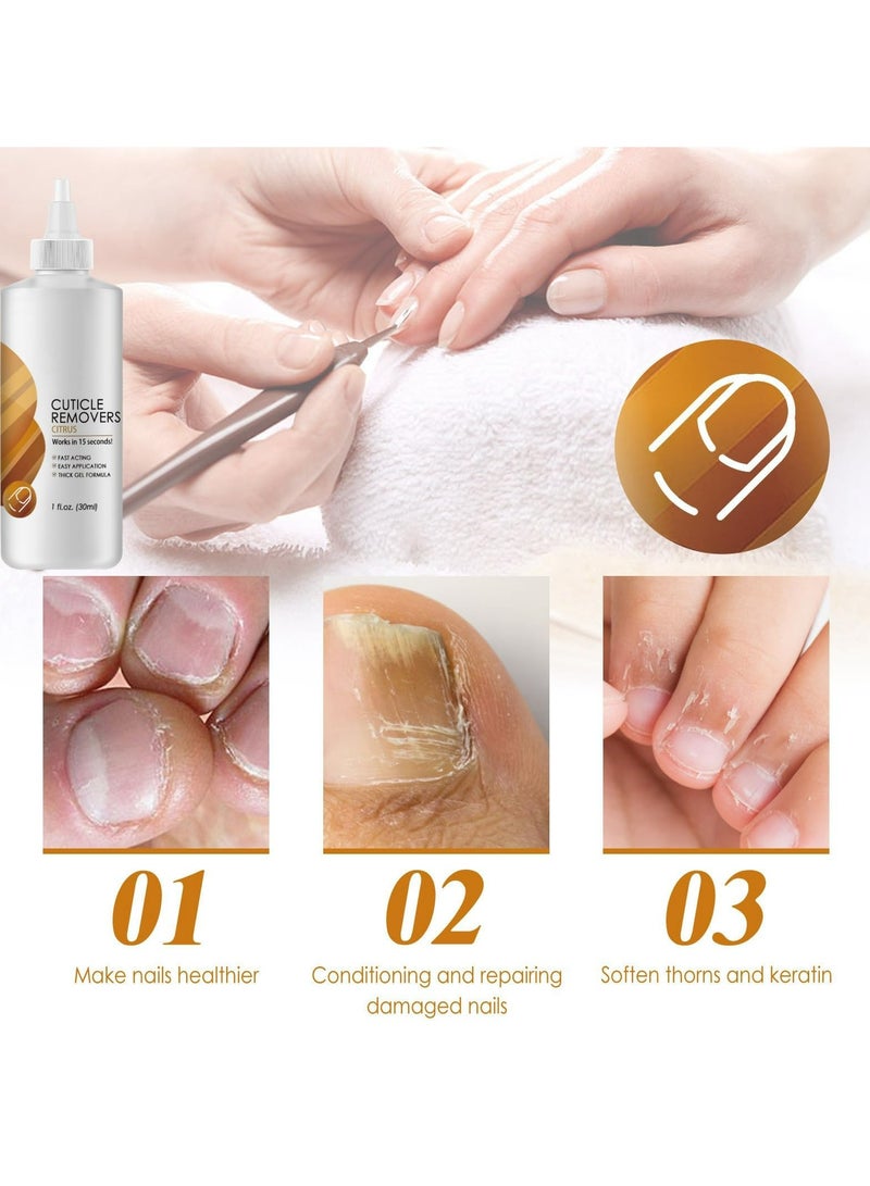 EELHOE Cuticle Remover Cream, Professional Nail Care, Nail Cuticle Remover Gel, Moisturizing, Strengthening Cuticle Remover, for Brittle Nails, Hang Nails + Dry Cuticles, Instant Cuticle Remover - Image 5