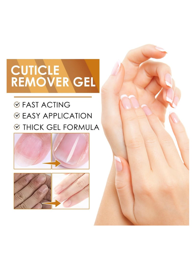 EELHOE Cuticle Remover Cream, Professional Nail Care, Nail Cuticle Remover Gel, Moisturizing, Strengthening Cuticle Remover, for Brittle Nails, Hang Nails + Dry Cuticles, Instant Cuticle Remover - Image 3