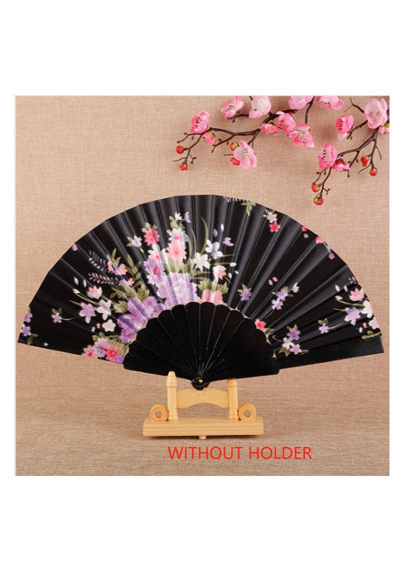 OASIS-TH Floral Folding Hand Fan Handheld Lace Folding Fan  - Image 2