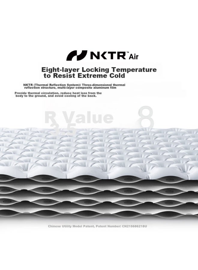 Naturehike Naturehike Ultralight Inflatable Sleeping Pad With 5.8 R-value, Carbon Silver, Square 196*64cm - Image 3