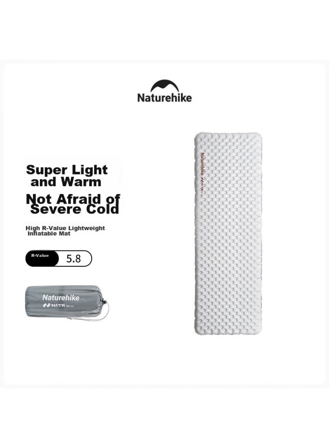 Naturehike Naturehike Ultralight Inflatable Sleeping Pad With 5.8 R-value, Carbon Silver, Square 196*64cm - Image 1