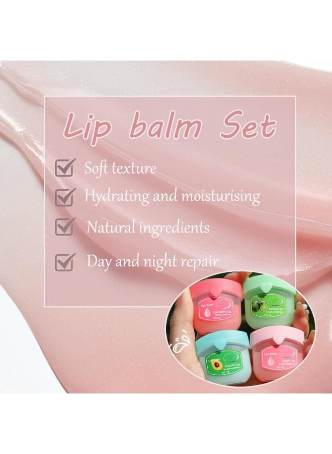 8Pcs Lip Balm Set, Nourish and Hydrate Lip Mask Moisturizing Fruit Flavor balm for Dry Cracked Day and Night Treatment Reduce Lines for Women Men - Image 4