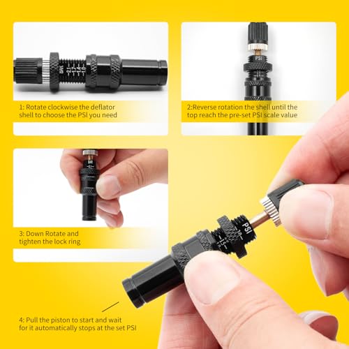 ZOSANY Adjustable Auto-Stop Tire Deflator Valve Kit (10-30 PSI) 4 PCS Screw-on Tyre Air Down Tire Deflator Tool for Jeeps, Cars, Trucks, Motorcycles, ATVs - Image 3