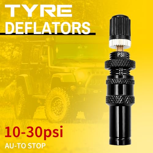 ZOSANY Adjustable Auto-Stop Tire Deflator Valve Kit (10-30 PSI) 4 PCS Screw-on Tyre Air Down Tire Deflator Tool for Jeeps, Cars, Trucks, Motorcycles, ATVs - Image 5