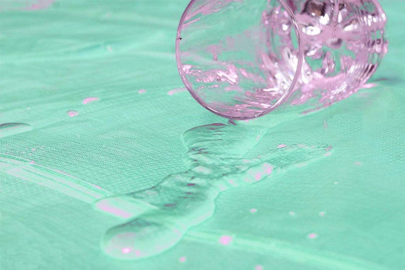 Nonibud GoodLuck Baby Waterproof Plastic Sheet Double Bed Queen Size/Baby Adult Waterproof Protection Sheet for Mattress (6.5 x 6.5 feet)- Sea Green - Image 2