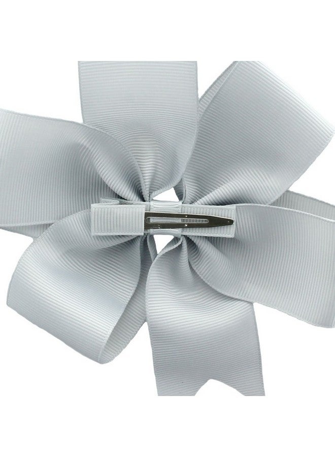 My Lello Large 5" Girls Pinwheel Boutique Grosgrain Hairbow Mixed Variety 5 Pack Basic Colors - Image 2