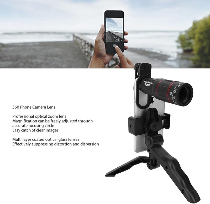 FILFEEL 36X عدسة كاميرا الهاتف زووم بصري احترافي زجاج متعدد الطبقات - Image 5