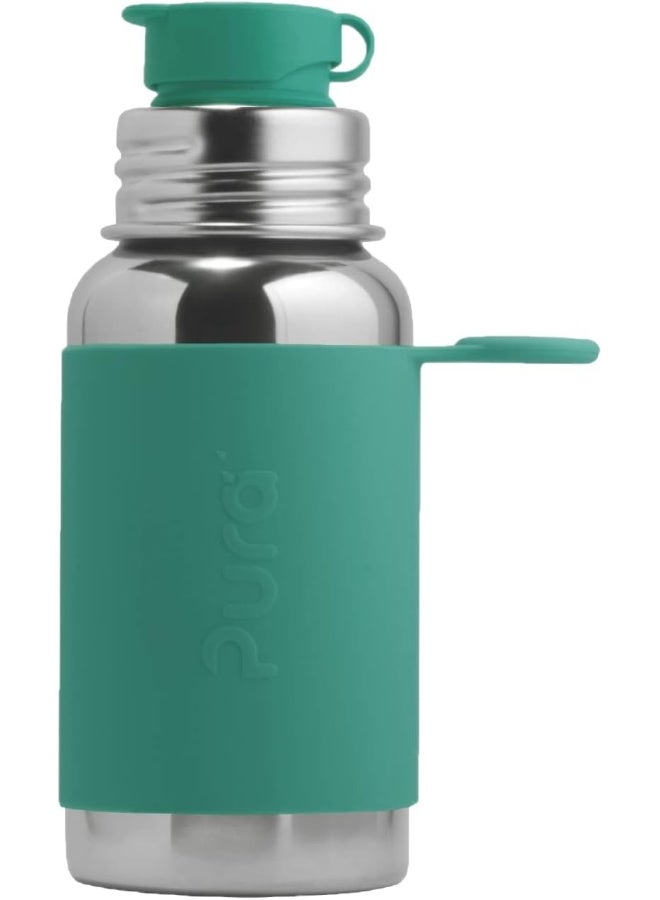 Pura Sport 18oz/ 550ml Standard Bottle w/Sport Sleeve & Silicone Big Mouth Sport Top - Image 1
