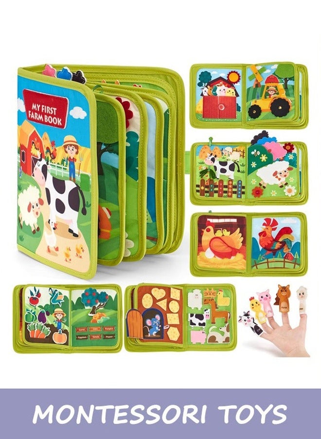 Busy Book for Toddlers 1-3 - Montessori Toys Busy Board for 1 Year Old Boy Gifts Girl Toys Educational Learning Quiet Activity Books Toddler Airplane Travel Toy 1-2 One Year Old Birthday Gift - Image 1