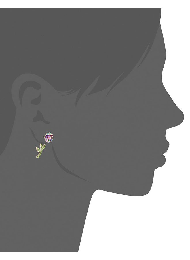 Betsey Johnson Flower Front Back Earrings-Jackets  - Image 2