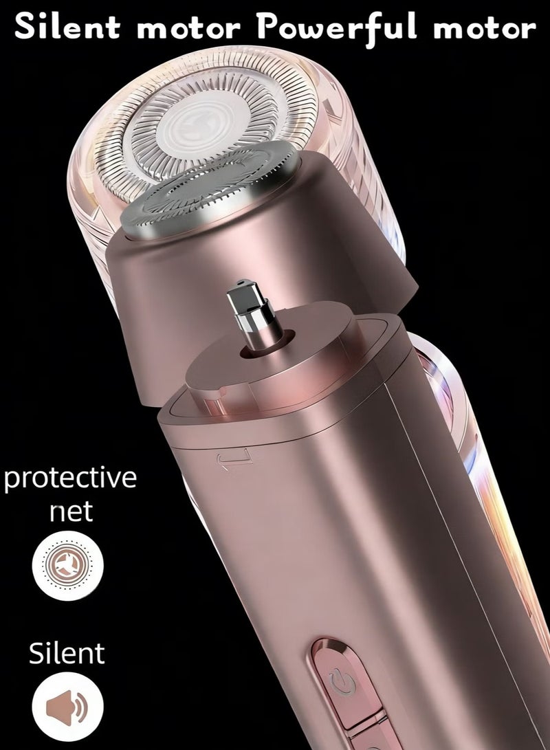 كرونايتي حلاقة Crownity ذات الرأسين للسيدات - أداة إزالة شعر كهربائية 2 في 1 بشفرة سيراميكية وسرعة 5400 دورة في الدقيقة - Image 2