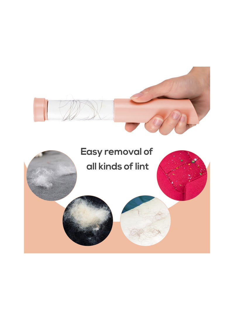 Zikra Retractable Lint Roller, Mini Lint Roller for Clothes Extra Sticky, Portable Sticky Lint Roller for Travel, Refillable Pet Hair Remover for Dust with 3 Refills 180 Sheets, Remove Hair, Dust - Image 2