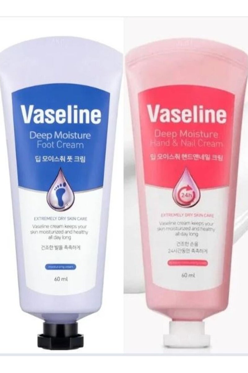 Vaseline Deep Moisture Set – Foot Cream & Hand & Nail Cream 60 ml each