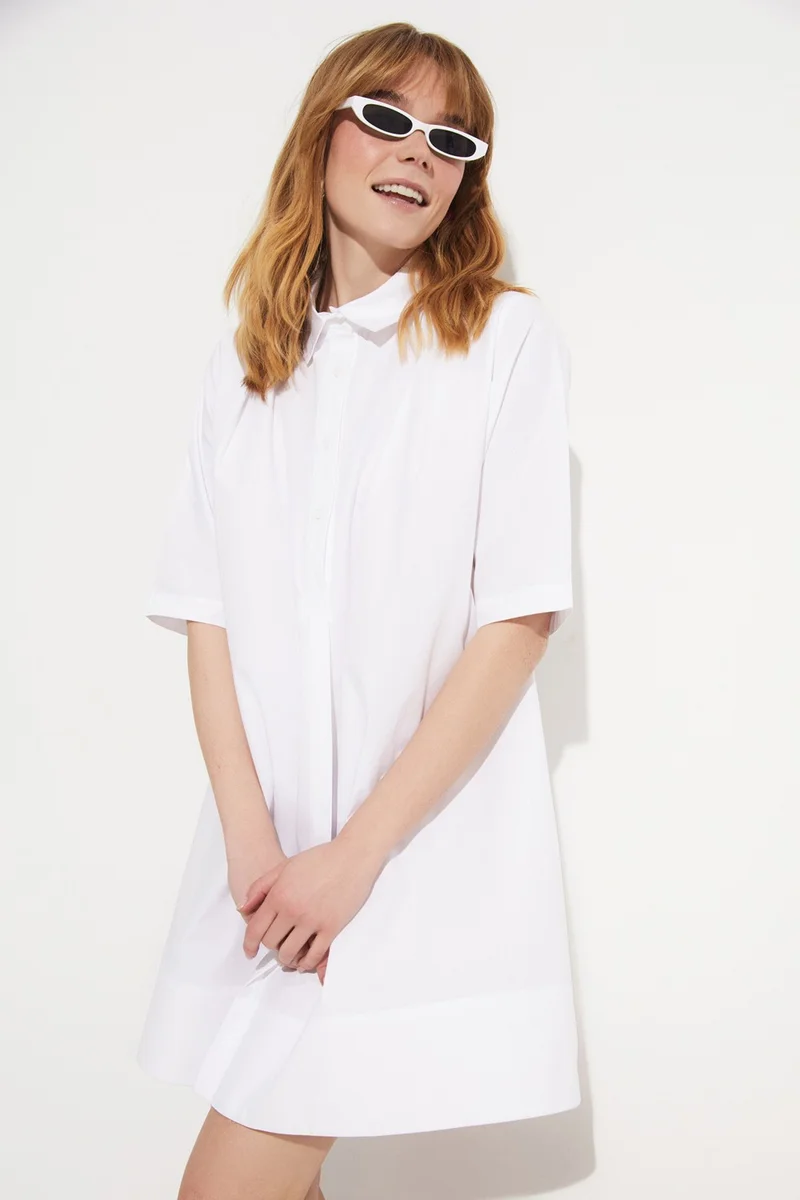 جون Poplin Shirt Dress