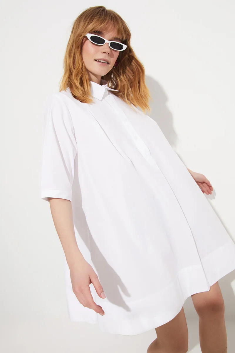 جون Poplin Shirt Dress