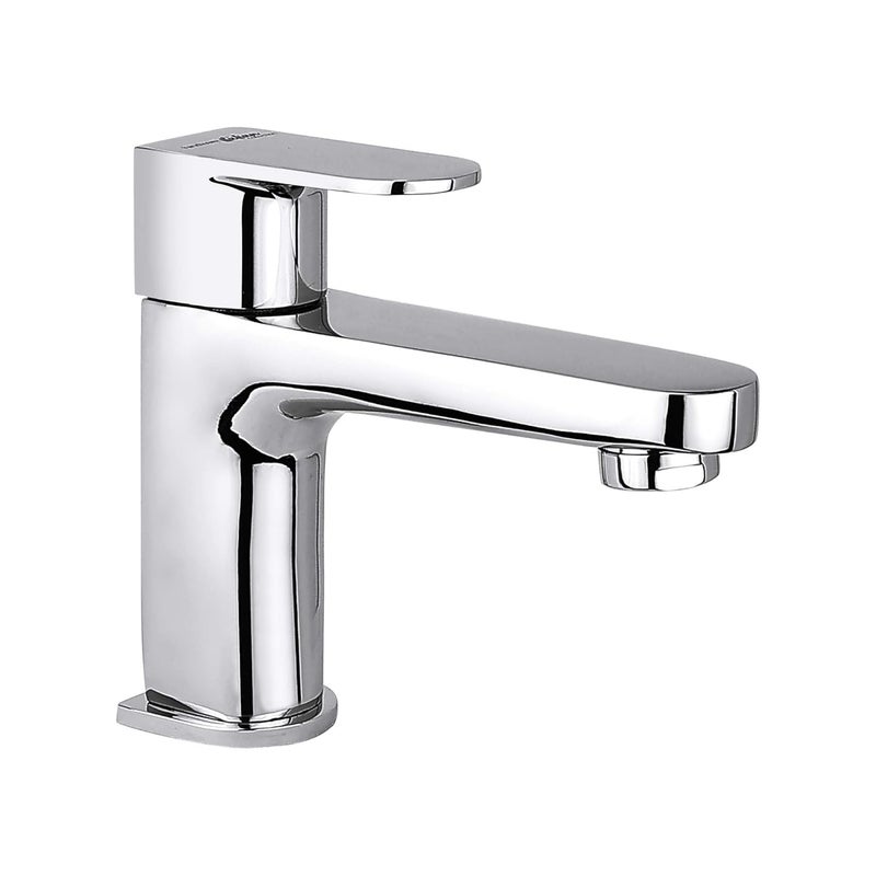 Hindware F340001CP Elegance Pillar Tap Wash Basin Tap Cold Only Brass with Chrome Finish - Image 1