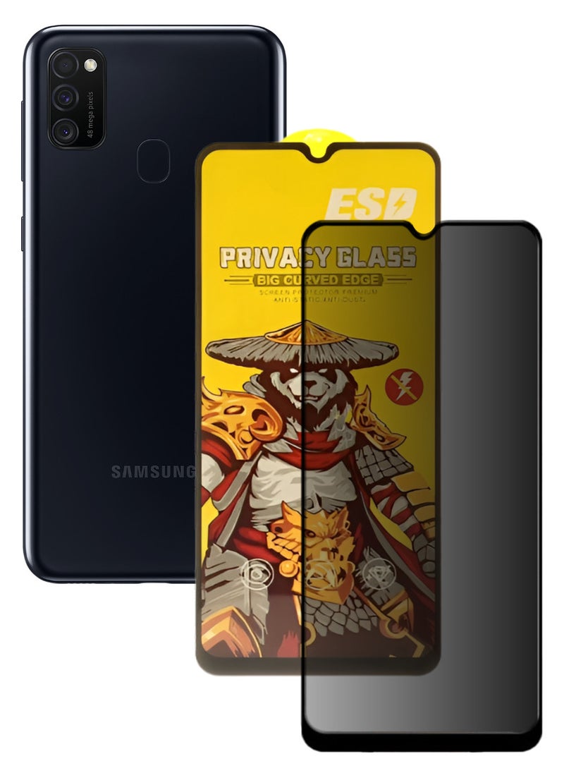 ESD Tempered Dustproof Privacy Glass Screen Protector Compatible For Samsung Galaxy M21 - Image 1