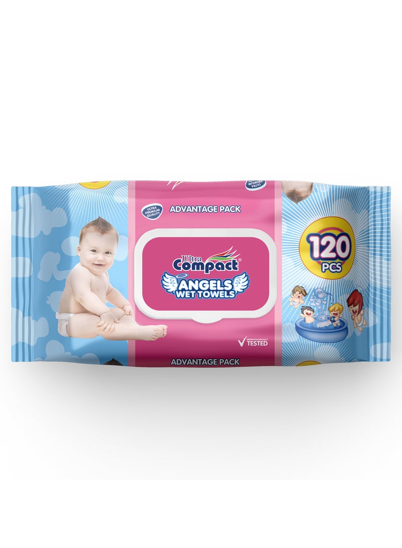 Ultra Compact Baby Wet Wipes: Gentle Care for Your Little Baby - 120pcs - Image 1