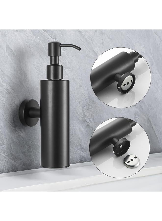 الأزرق جي دبليو 304 صابونين من الفولاذ المقاوم للصدأ معلق على الحائط ، شامبو الفندق ، هلام الاستحمام ، صندوق سائل سائل الضغط الأسود زجاجة الصابون - Image 3