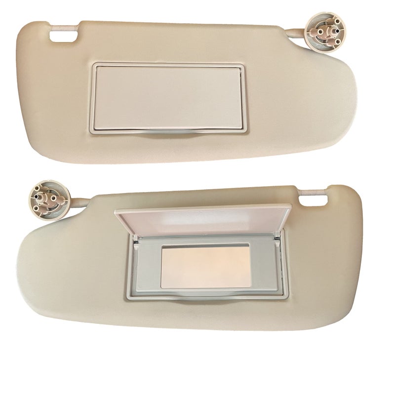 Sun Visor for Dodge Ram 1500 2500 3500 2002 2003 2004 2005 2006 2007 2008 2009 Driver and Passenger Sides Left Right Beige Set Pair 2M PLASTIC